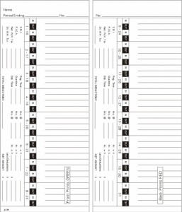 Time Card Semi-Monthly Double Sided Timecard 422R Box of 1000